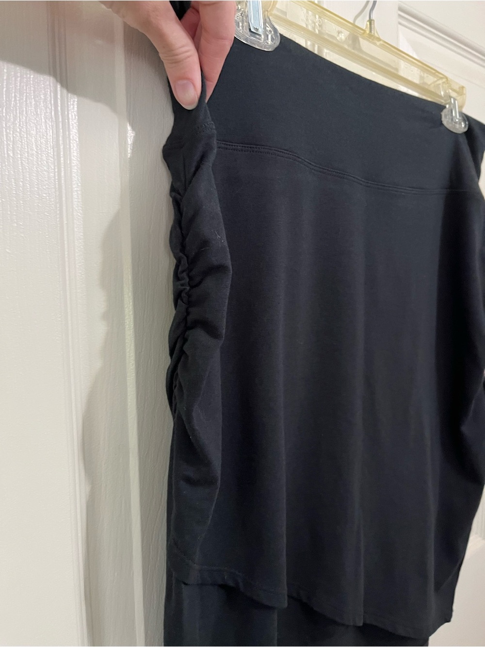 Earth Yoga Black Athletic Skirt Size L Organic Cotton Bamboo Athleisure - Picture 3 of 11